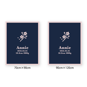 [4月誕生月花　サクラ]AnniversaryBlanket オーガニック